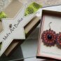&acirc;��Melon Crush&acirc;�� earrings unique handcrafted artisan jewelry small circle pink purple beads dangle