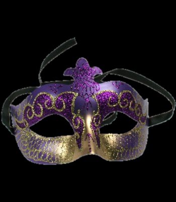 Purple & Gold Princess Masquerade Mask