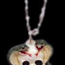 33" Halloween Skull & Snake Bead | Lights Up Halloween Decor