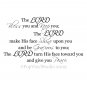 The LORD Bless You and Keep You Blessing Wall Words Design Decal FREE SHIPPING
