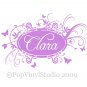 Personalized Springtime Wall Decal with Name Flowers Butterflies FREE SHIPPING