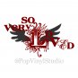 So Very Loved Grunge Wings Wall Words Design Decal FREE SHIPPING