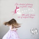 Stardust Glistening on Fairies Wings Girls Design Decal FREE US SHIPPING You Choose TWO Colors