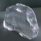Edward Kennedy glass paperweight crystal memory