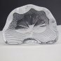 Hand Cut Glass  shamrock quilted pattern paperweight, Ireland 24% lead crystal