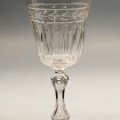 Vintage Tear Drop Hand Blown Cut Crystal 4 Wine Glasses w/ Elegant Detail