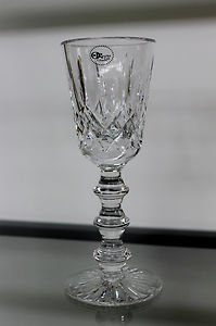 Hand Cut Crystal Wine Glass Chalice- O'Rourke Cut Crystal- Made in USA