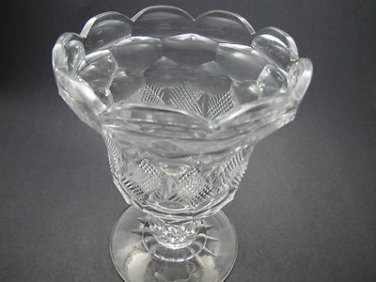 Cut glass pedistal vase  CHALICE ANTIQUE