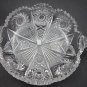 ABP cut glass 2 handle dish American brilliant period Antique