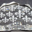Cut Glass fleur de lis pattern paperweight, 24% lead crystal Cut Glass fleur de lis pattern paperweight, 24% lead crystal