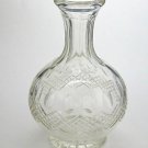 ABP cut glass cross cut carafe / vase on pedestal, antique crystal ABP cut glass cross cut carafe / vase on pedestal, antique crystal