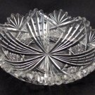 American Brilliant Period Cut Glass dish Signed Libbey  Antique ABP
