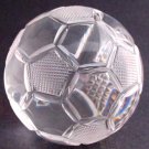 Hand Cut Glass soccer ball award customize paperweight