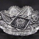 American Brilliant Period Cut Glass dish Straus or Blackmer  Antique