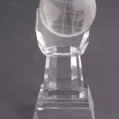 Globe optical GLASS  in hand 7.75" high, Award Gift crystal