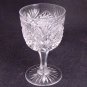 American Brilliant Period Cut Glass WINE glass Antique Crystal Hoare Monarch