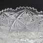 American Brilliant Period hand Cut Glass and mouth blown bowl abp hobstar