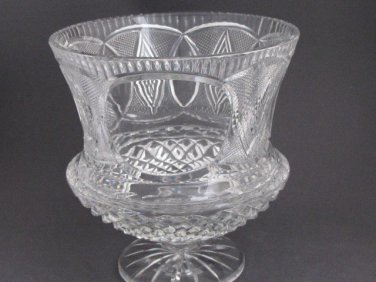 Hand Cut glass  trophy /  award for etching 24% lead crystal 12.5 lb