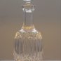 Hand Cut glass  whiskey decanter  barell shape