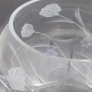 24% hand cut crystal bowl Rose pattern