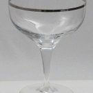 Lenox Weatherly dessert glass platinum band Crystal Made in USA Mt Pleasant PA