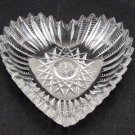 American Brilliant Period Cut Glass heart shape dish Antique abp crystal American Brilliant Period Cut Glass heart shape dish Antique abp crystal