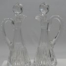 Pair Cut Glass  Antique cruet's oil bottle