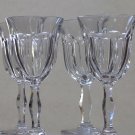 Cut glass water  fluted panel goblets 4 pieces WEBB CORBETT
