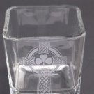 Glass candle votive, Celtic  shamrock cross  gift Can be customized