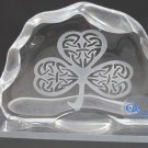 Celtic shamrock pattern paperweight, 24% lead crystal Great gift Celtic shamrock pattern paperweight, 24% lead crystal Great gift