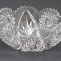American Brilliant Period hand Cut Glass and mouth blown bowl abp Wheel polished