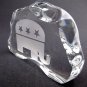 GLASS  24% LEAD CRYSTAL PAPERWEIGHT republican made in USA