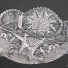 American Brilliant Period hand Cut Glass Signed Fry  dish ABP Antique