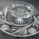American Brilliant Period hand Cut Glass chip n dip N