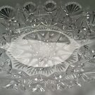 American Brilliant Period hand Cut Glass oval tray  blown blank