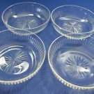 Hand Cut glass dishes 4 piece