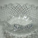 Hand Cut Glass and mouth blown bowl  pattern old hand polished