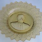 S.Grant amber "LET US HAVE PEACE" GLASS PLATE