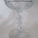 Large Hand Cut Glass compote crystal 8.5 lbs