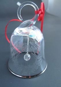 Lenox Crystal 1984 candle  miniature bell ornament Hand blown Made in USA