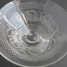 Shrimp cocktail Hand Cut glass copper wheel engraved
