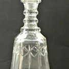 Hand Cut glass faceted 3 ring neck decanter with mushroom cut stopper