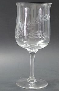 Lenox hand Cut glass Wheat goblet Crystal Made in USA Mt Pleasant mouth blown