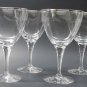 4 Tiffin Rivirea platinum Hand cut glass goblets never used, in shipping box