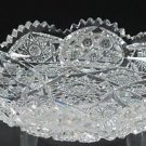 American Brilliant Period hand Cut Glass Antique low bowl ABP