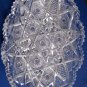 American Brilliant Period hand Cut Glass tray abp Hobstar antique Hand polished