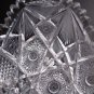 American Brilliant Period hand Cut Glass tray abp Hobstar antique Hand polished