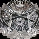 American Brilliant Period hand Cut Glass bowl ABP antique Hand polished