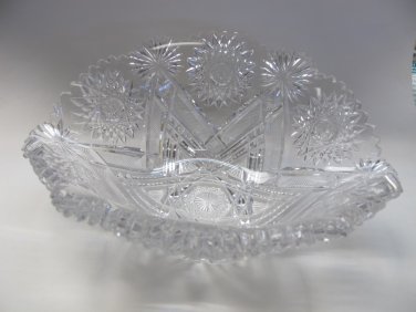 American Brilliant Period Cut Glass Napoleon hat