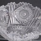American Brilliant Period hand Cut Glass bowl 7.75"